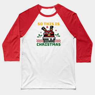 Santa's Merry Mishap - So This is Christmas Baseball T-Shirt